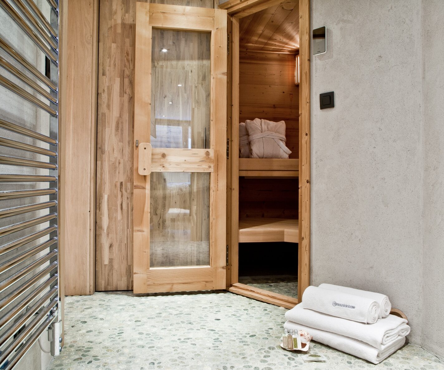 Sauna in Chamonix chalet