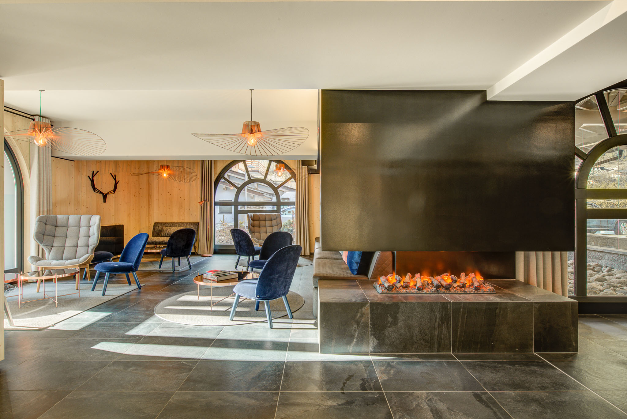 Chamonix apartment reception area 